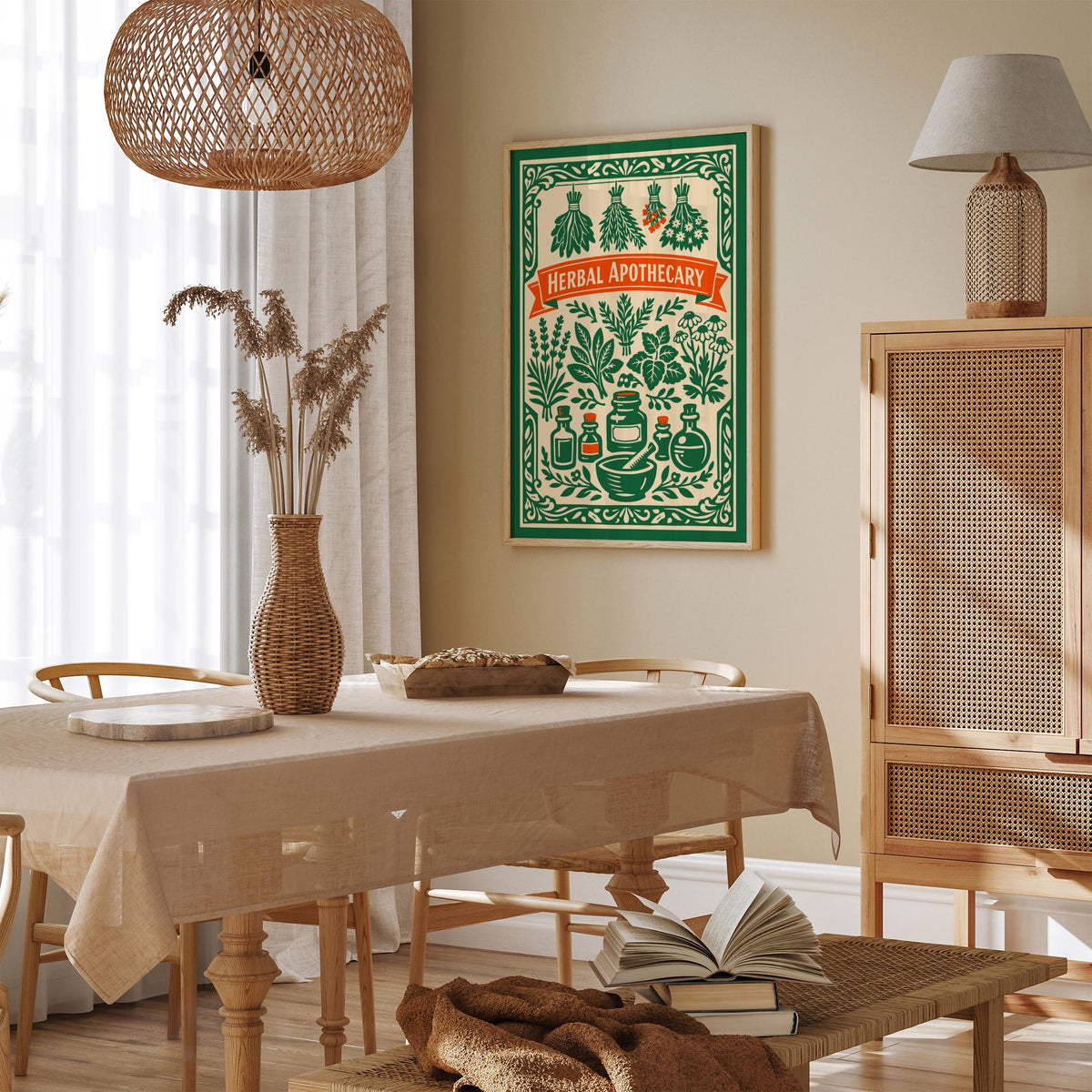 Herbal Apothecary Vintage Art Poster