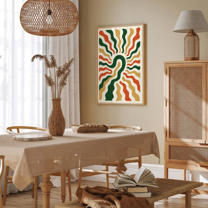 Abstract Liquid Lines Art Print