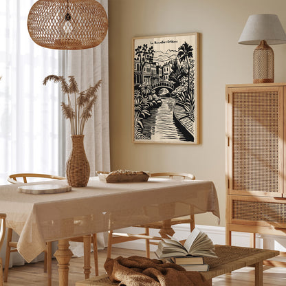 New Orleans Travel Cityscape Poster