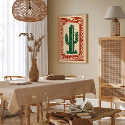 Cacti Art Print - Rococo Botanical Wall Art Poster