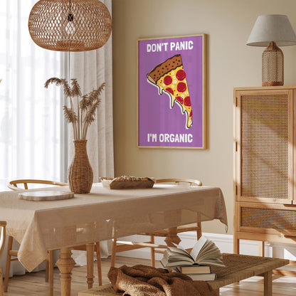 Pizza Slice Purple Pop Art Kitchen Wall Decor