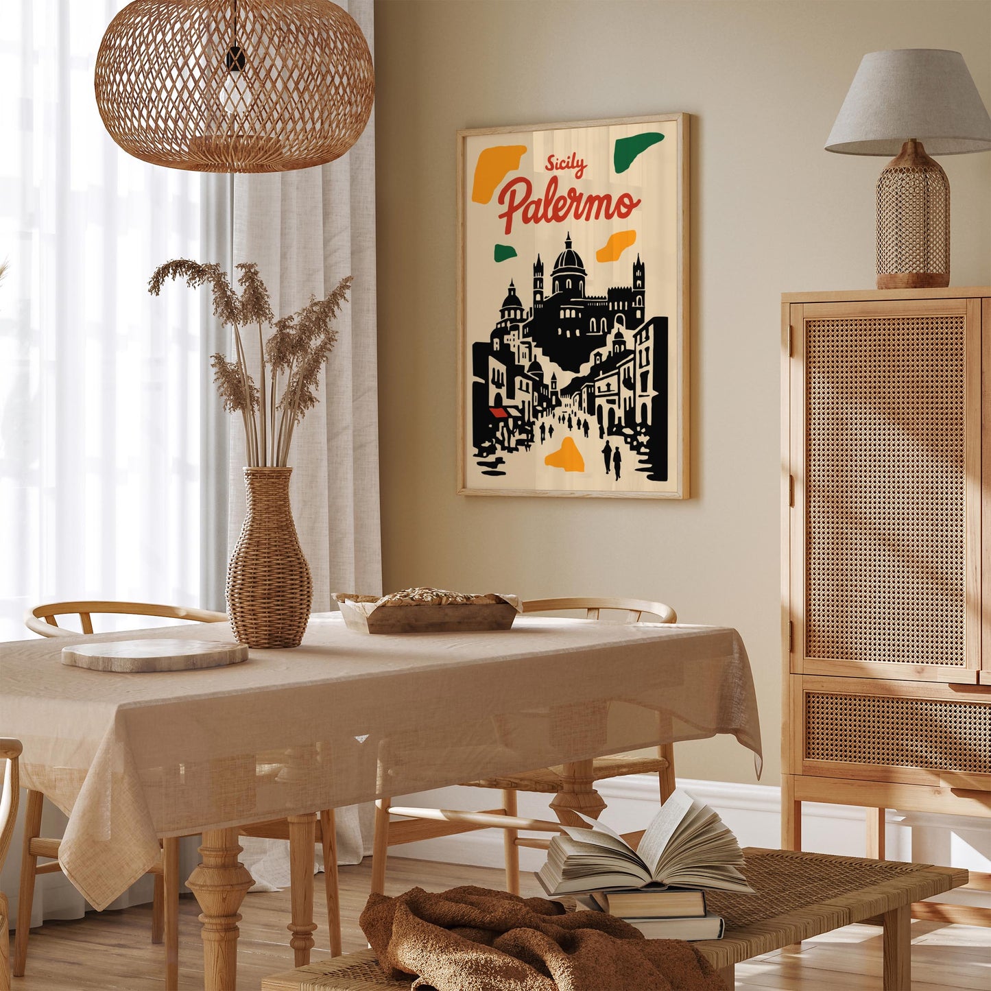 Sicily Palermo Cityscape Poster