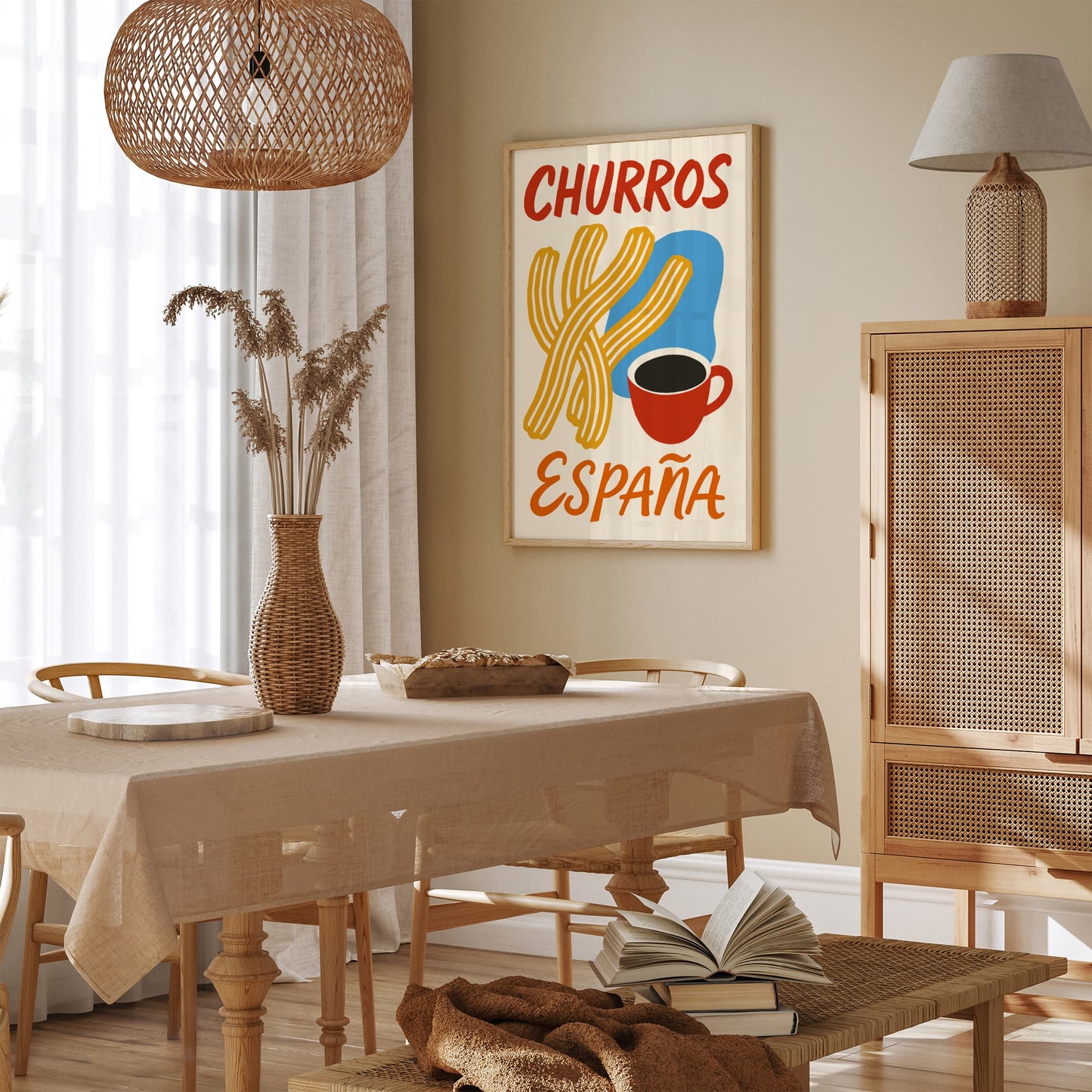 Churros Espana Food Art Print for Kitchen Wall Decor