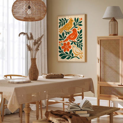 Country House Birds Poster