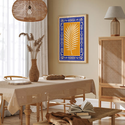 Palm Leaf Botanical Wall Art Print - Tropical Home Decor Poster