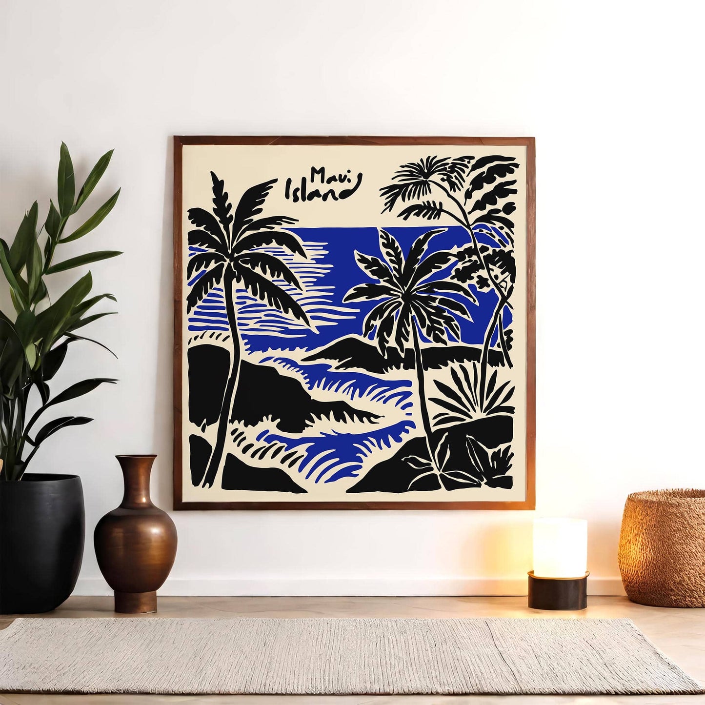 Maui Island Travel Art Print – Square Wall Decor