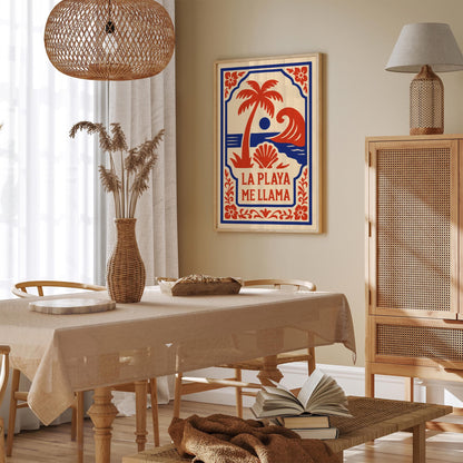 Mexican Beach Print - La Playa Me Llama Art
