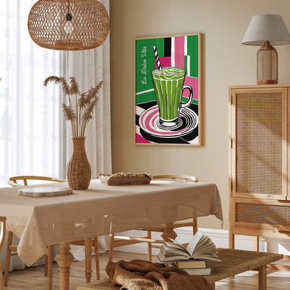 Green Matche Drink Kitchen Poster