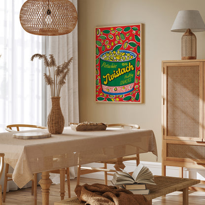 Twistach - Vintage Pop-Art Pistachios Poster