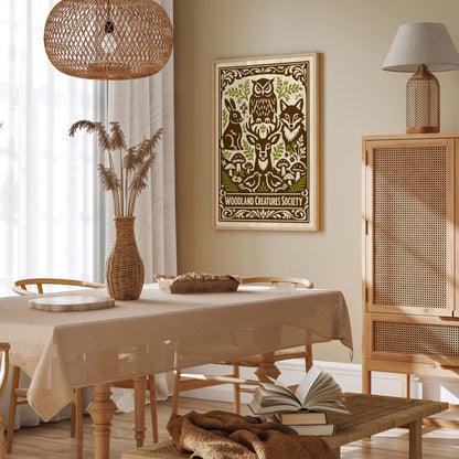 Woodland Animals Poster – Cute Kids Room Wall Art