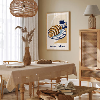 Caffe Italiano Breakfast Kitchen Poster