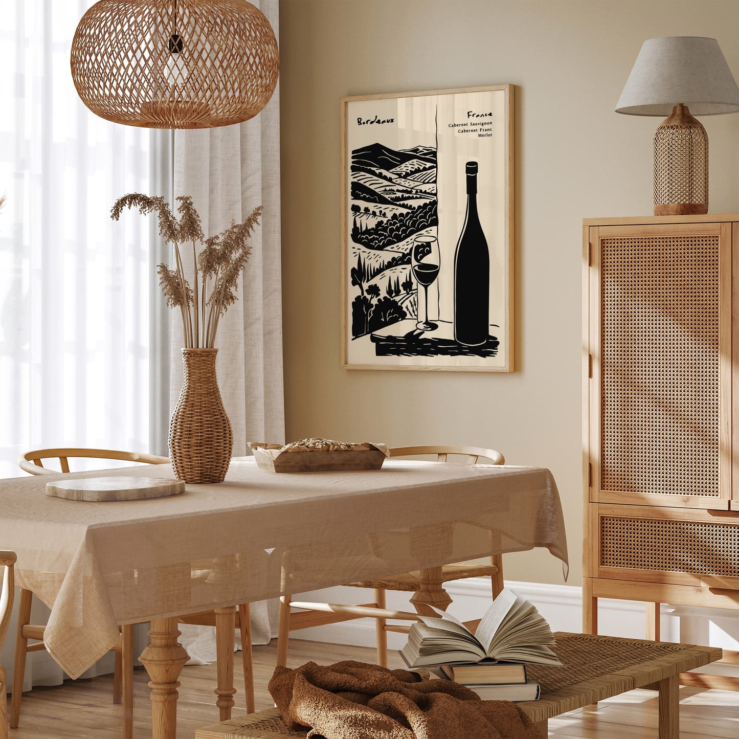 Bordeux France Wine Collection Vintage Art Print