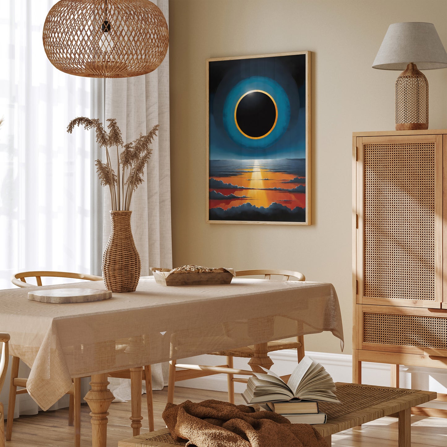 Total Eclipse Modern Art Print