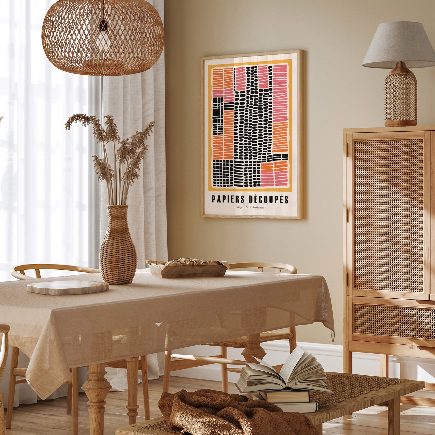 Retro Abstract Mid Century Cut Outs Poster