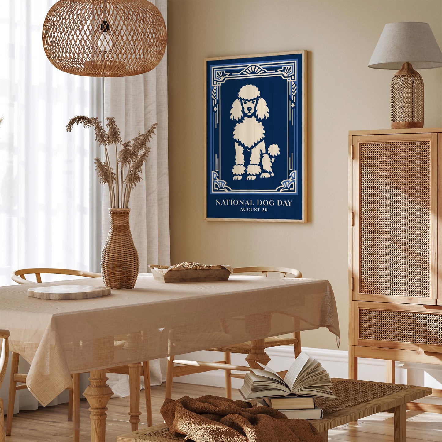 National Dog Day Poster – Cute Dog Wall Art Print