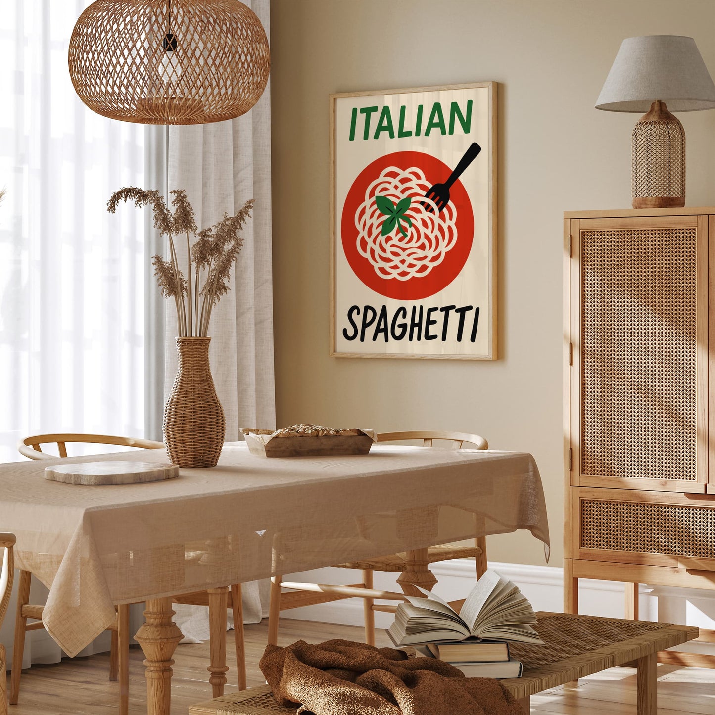 Italian Spaghetti Food Poster