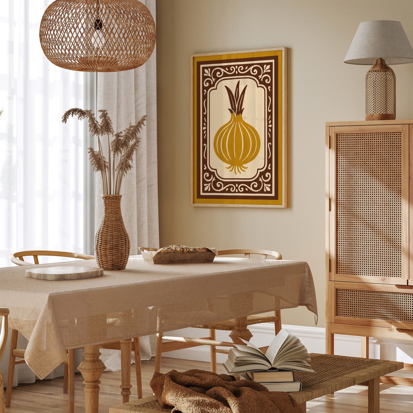 Onion Art Print - Farmhouse Wall Art for Kitchen Decor