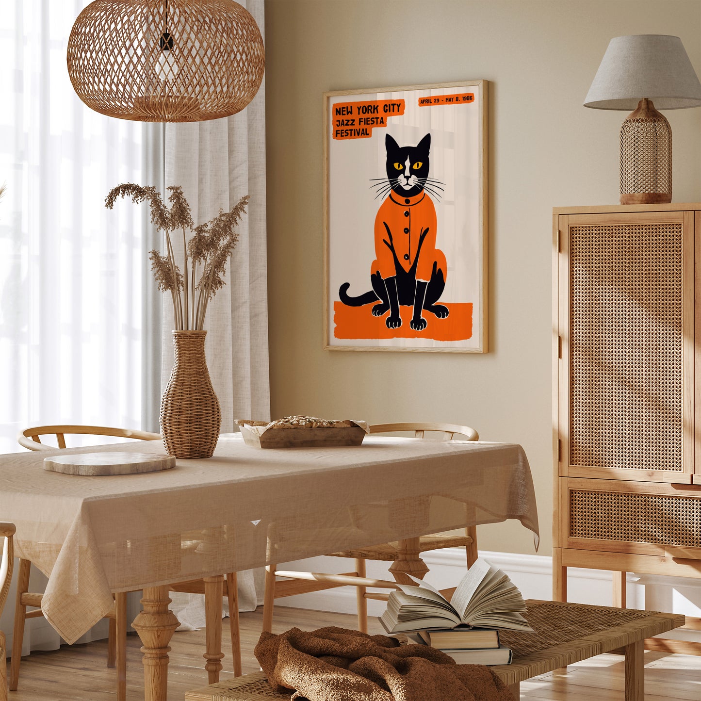 Orange Is the New Black Cat Jazz Fest Poster