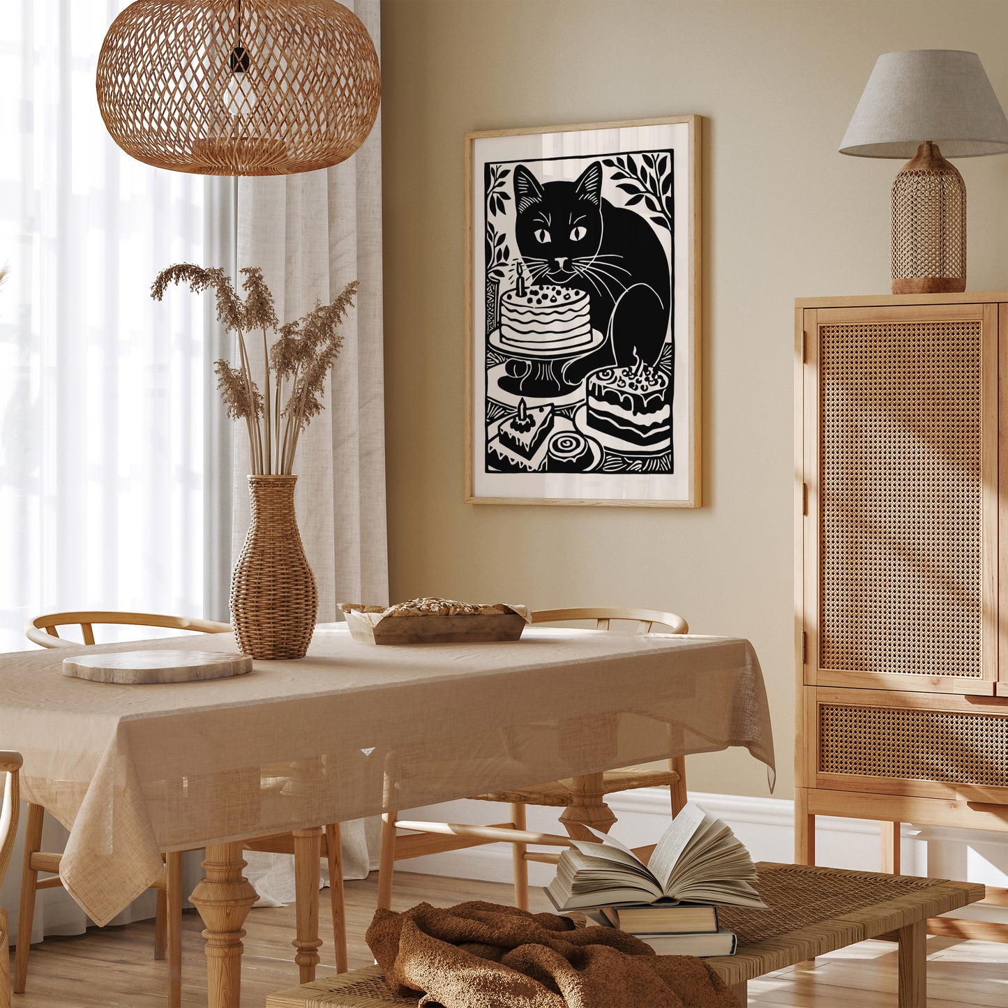 Black Cat Appreciation Day 2024 Art Print