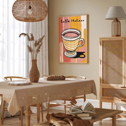 Italian Cafe, Coffee Lovers Gift Idea Art Print