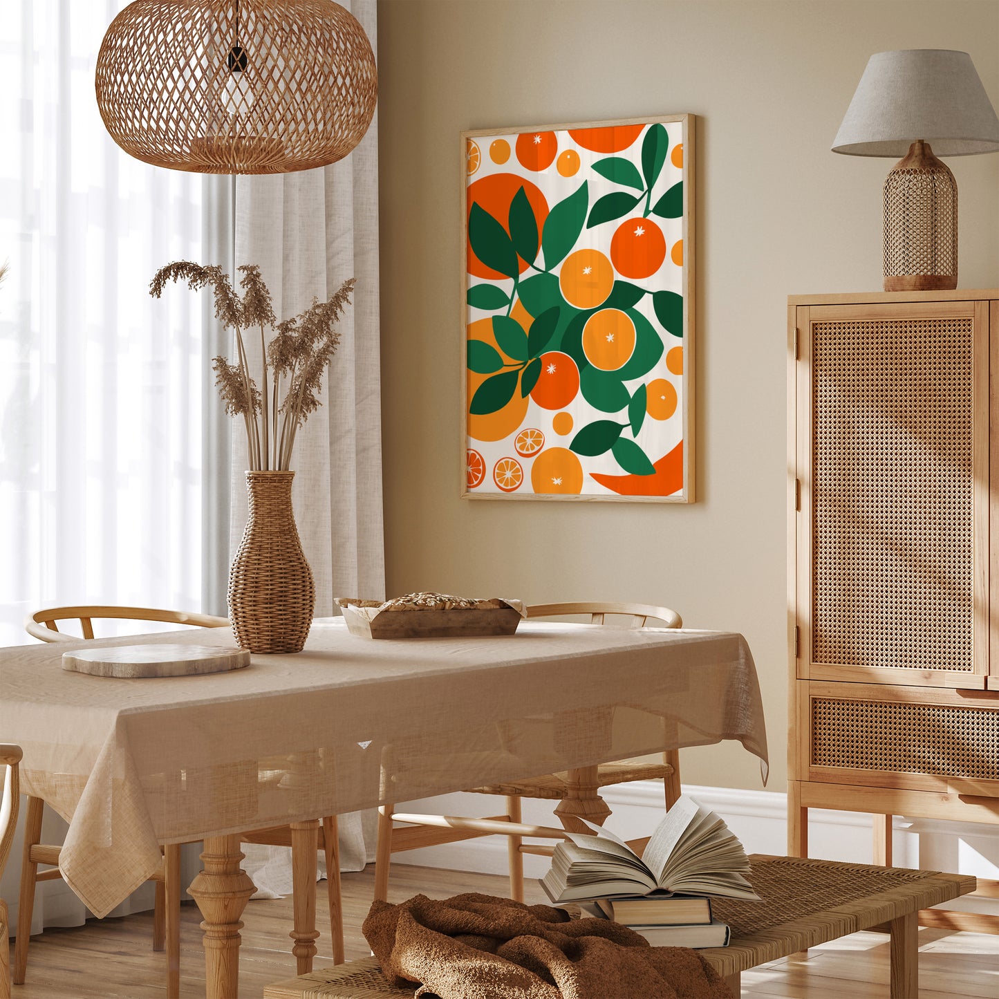 Oranges Colorful Kitchen Print 2025