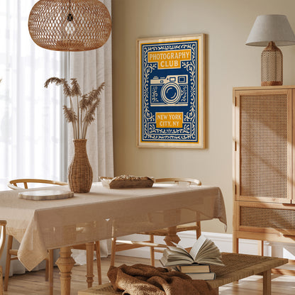 Photography Club NYC Poster – Blue New York Wall Art Print