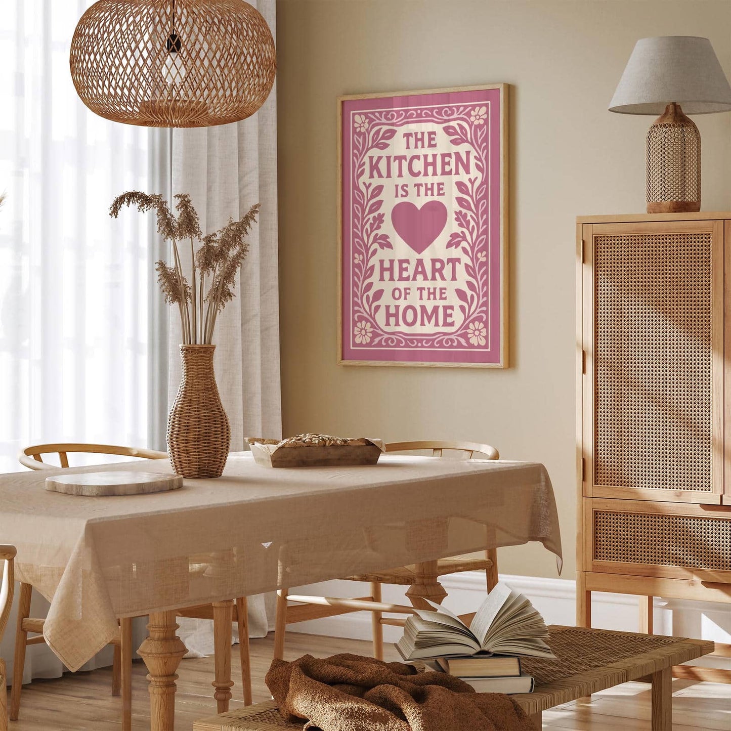 The Kitchen is the Heart of the Home Quote Print