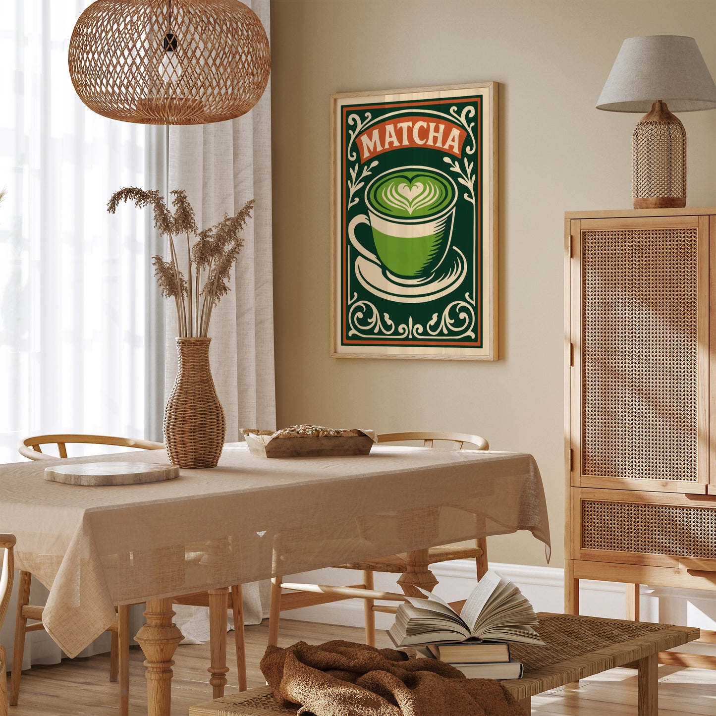 Matcha Green Drink Poster - Restaurant or Kitchen Wall Art Decor