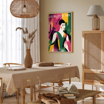 French Ballerina Retro Wall Art Prints