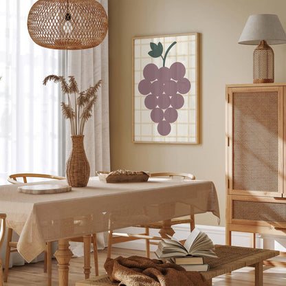 Grapes Illustration - Scandinavian Kitchen Wall Art Print
