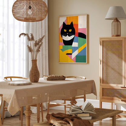 Mid-Century Modern Fatty Cat Poster