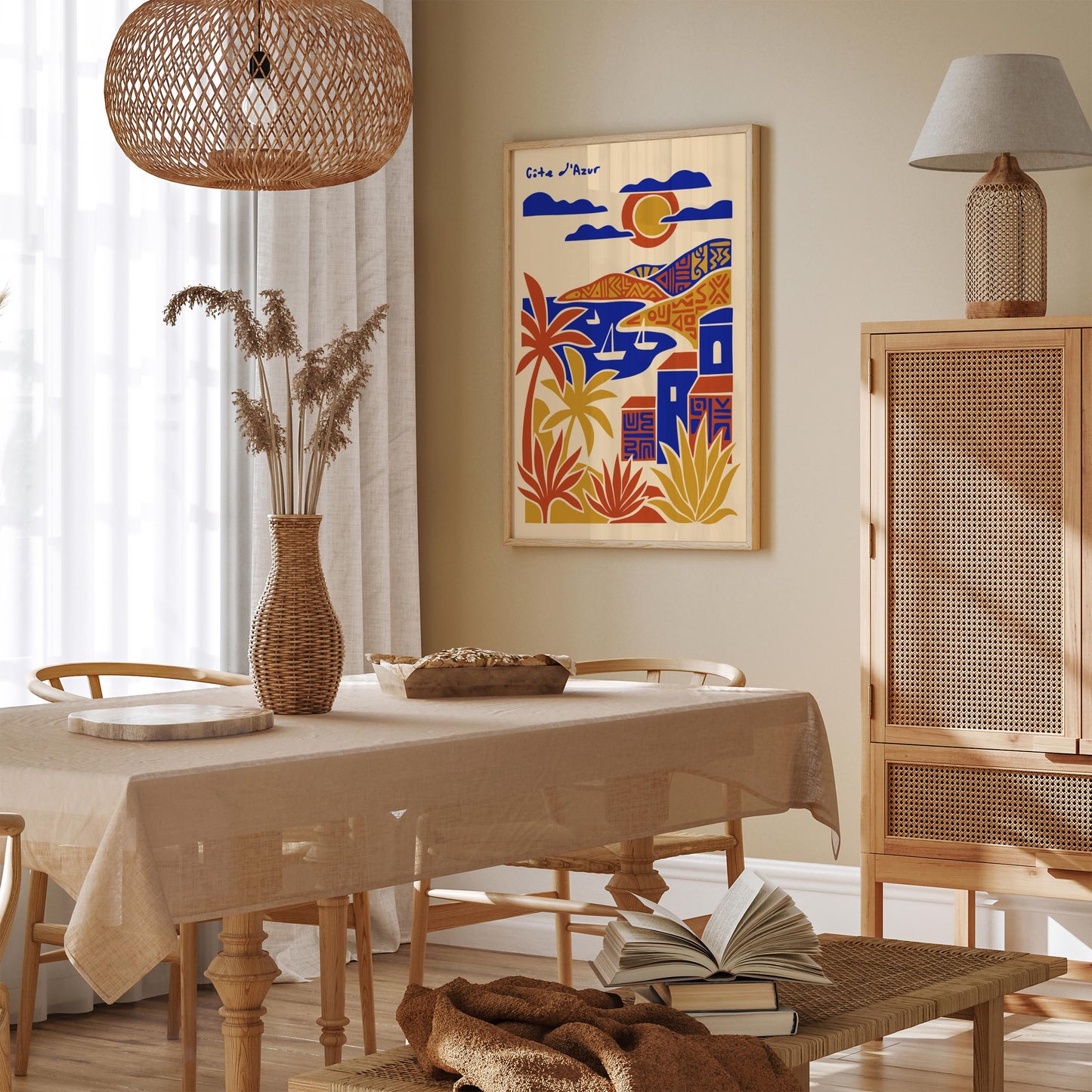 Côte d’Azur French Riviera Poster – Travel Wall Art Print