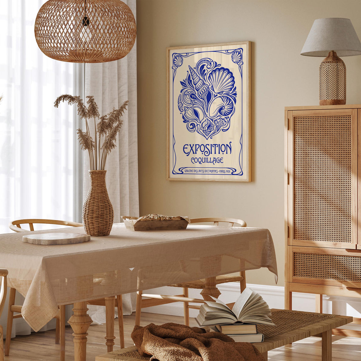 Vintage Seashells Exhibition Poster