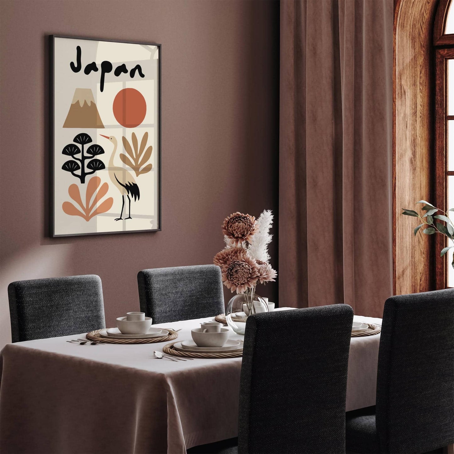 Japan Neutral Tones Travel Art Print