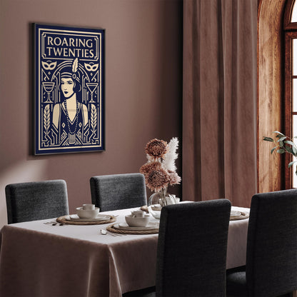 Roaring Twenties Flapper Girl Art Deco Poster