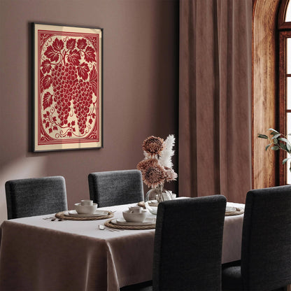 Rococo Revival Grapes Elegant Kitchen Print