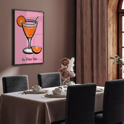 Pink Summer Poster La Dolce Vita Quote