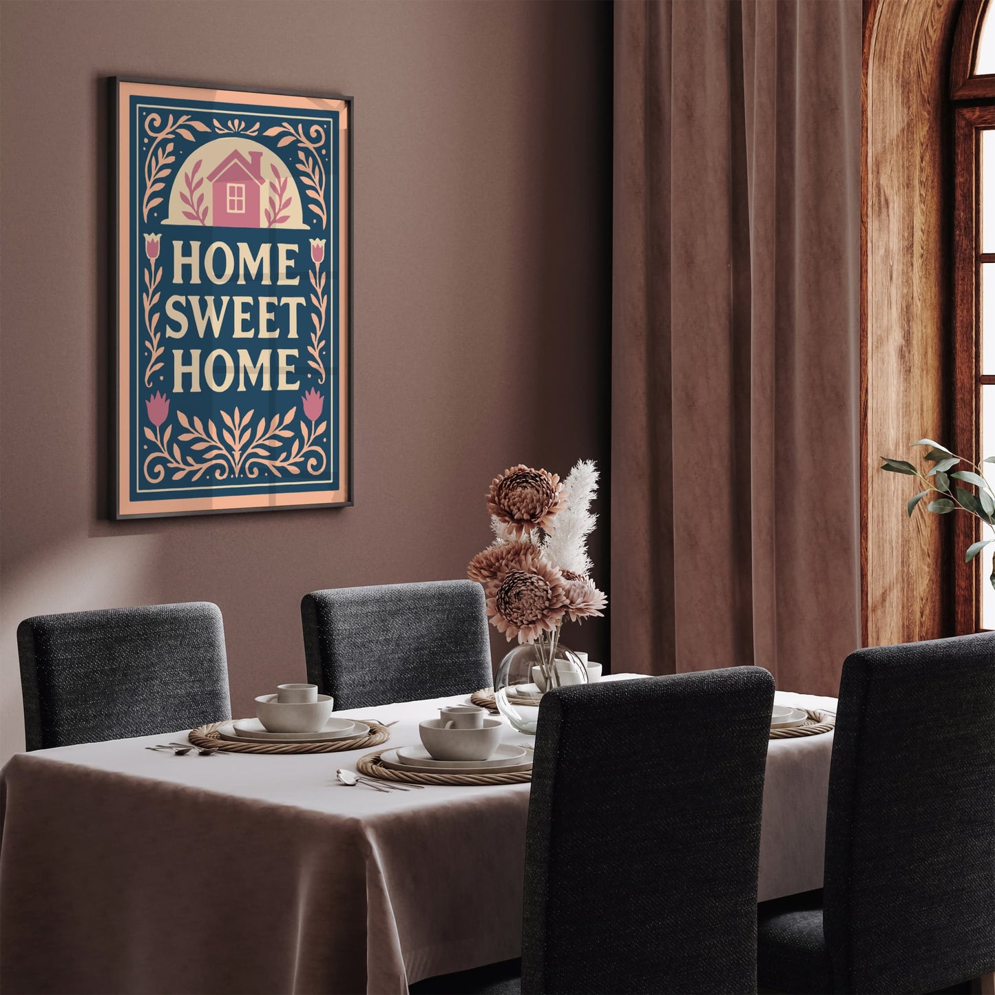 Home Sweet Home Art Print - Entryway Wall Decor Poster