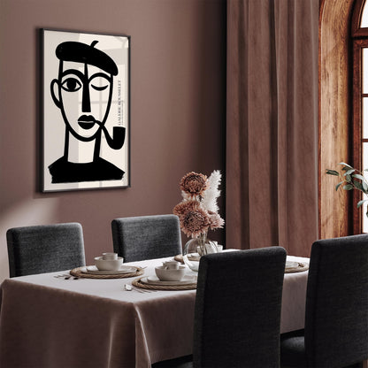 French Boy with Pipe – Black & White Galerie Rousselet Poster