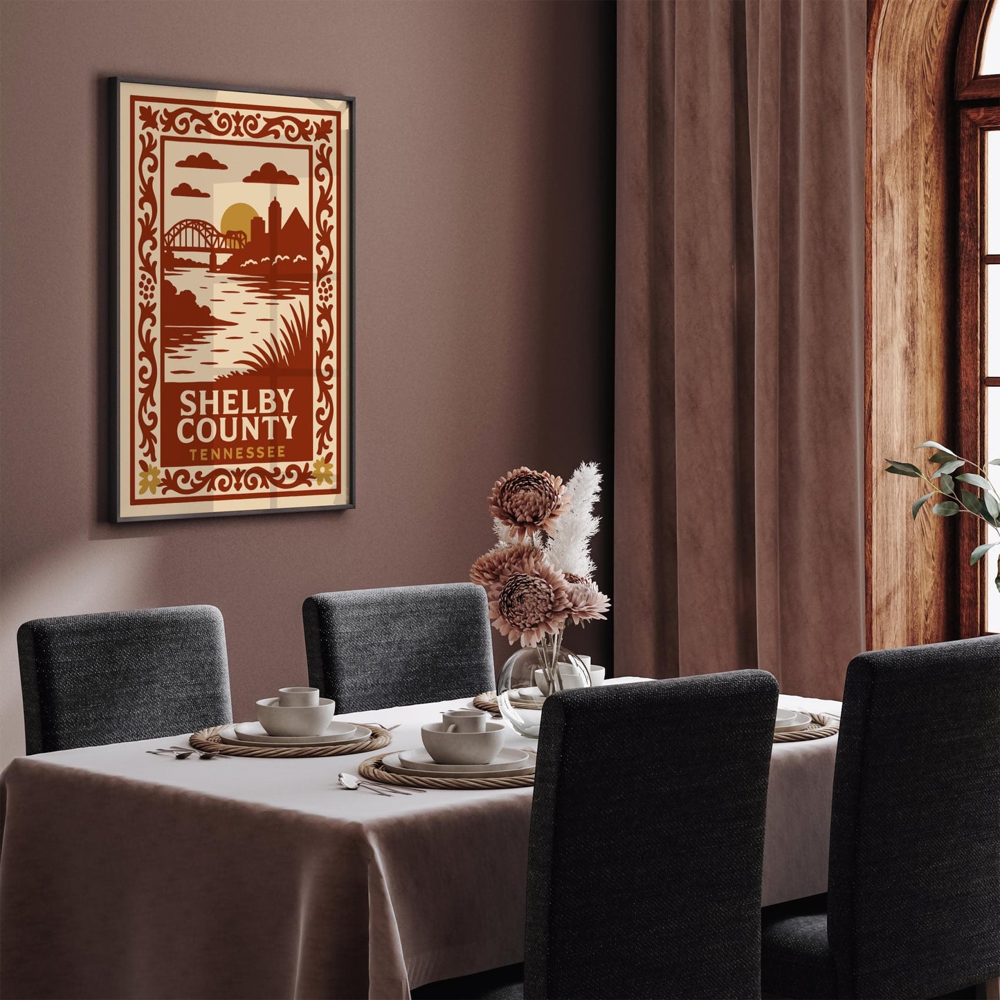 Shelby County Tennessee Travel Poster