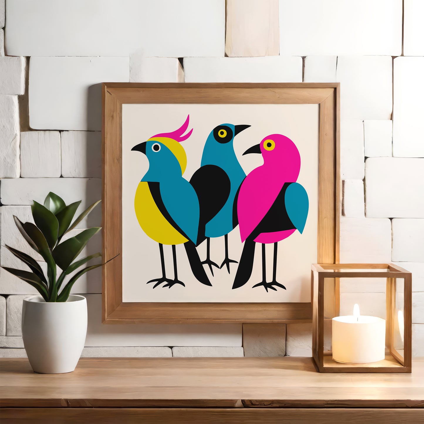 Three Birds Kids Room Wall Art