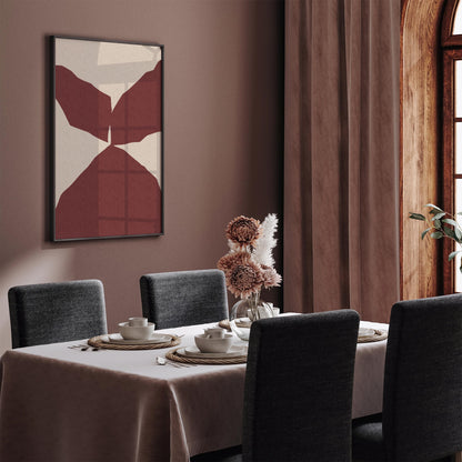 Burgundy Abstract Shape Poster
