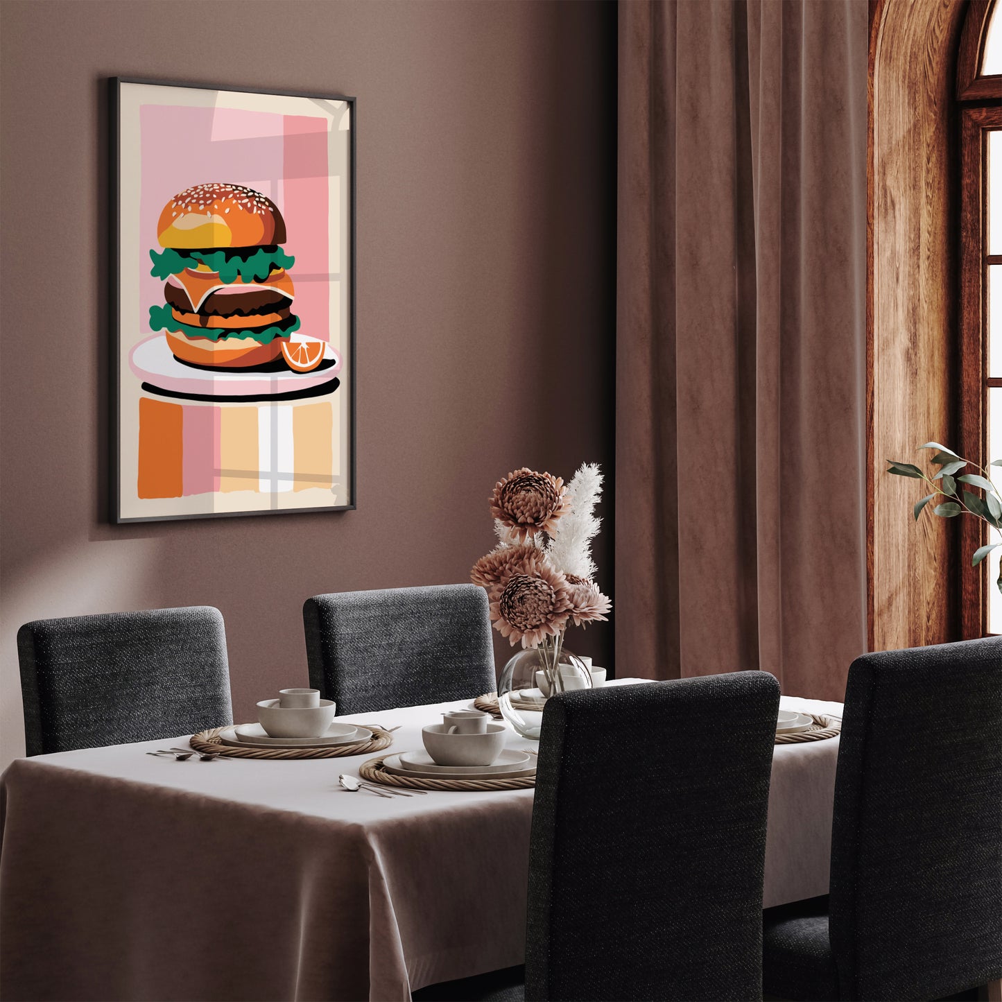 Big Hamburger Cute Kitchen Poster