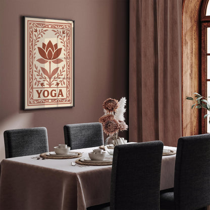 Yoga Neutral Art Print - Floral Aesthetic Zen Poster