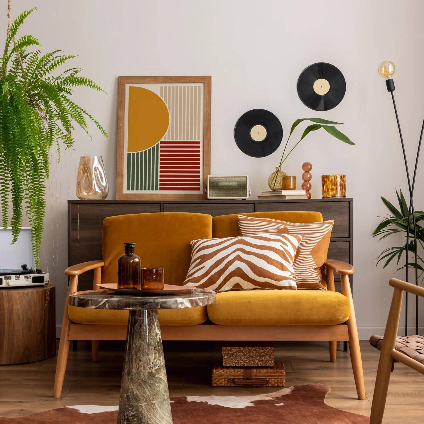 Mid Century Modern Print - Geometric Trendy Wall Art 2025