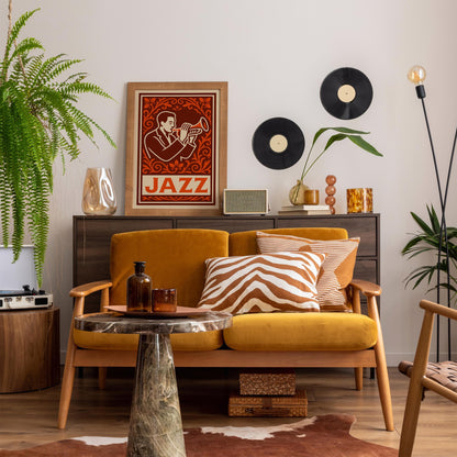 Jazz Musician Poster - Vintage Burgundy Music Wall Art