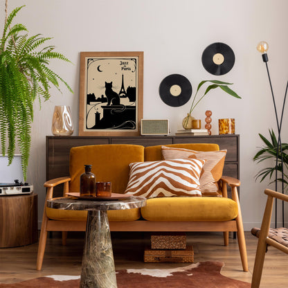 Vintage Jazz de Paris Poster – Music Cat Wall Art Print