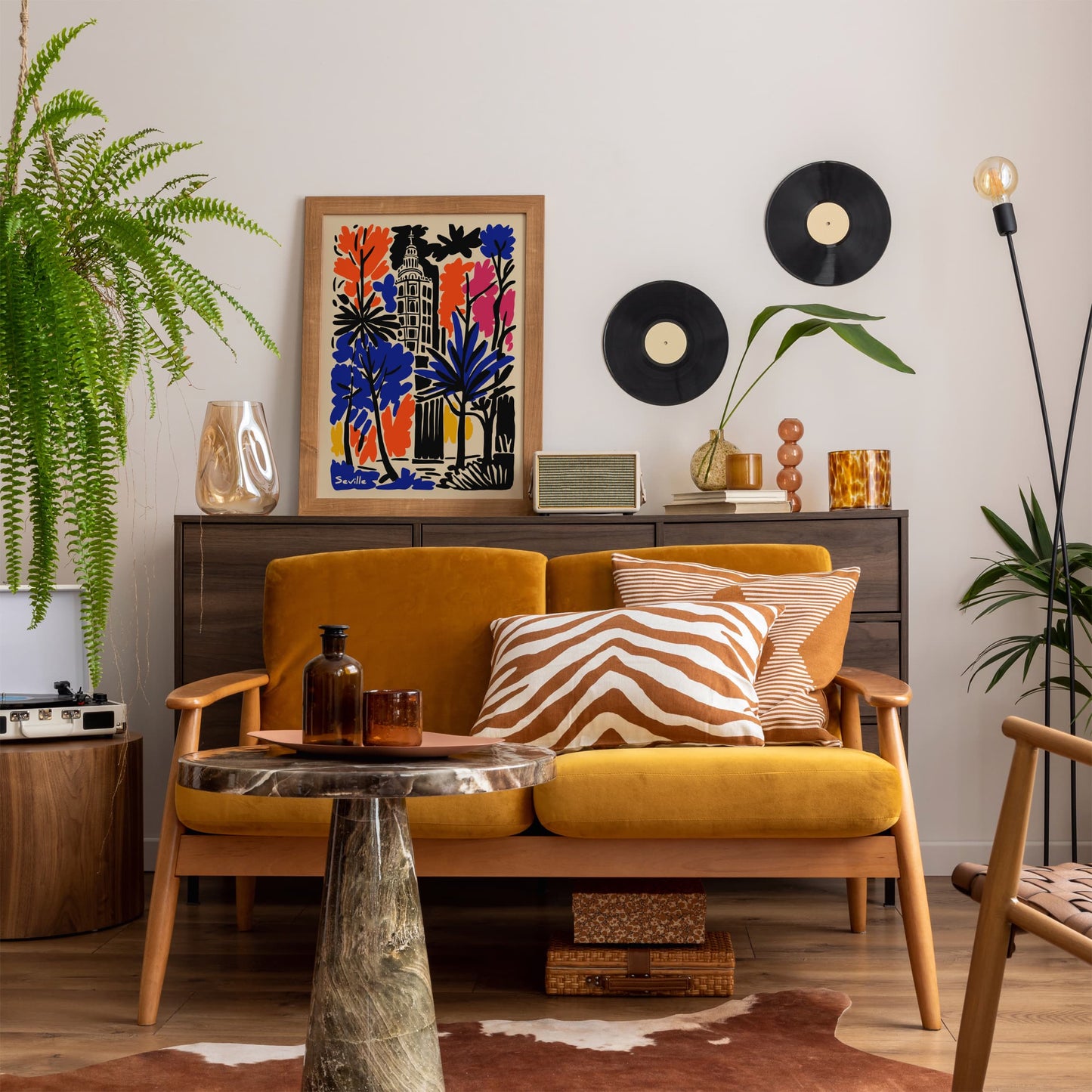 Seville Spain Colorful Vibrant Travel Poster