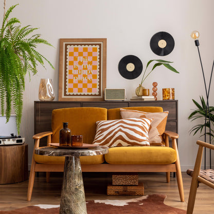 This Is My Happy Place Poster - Retro Checkerboard Wall Art