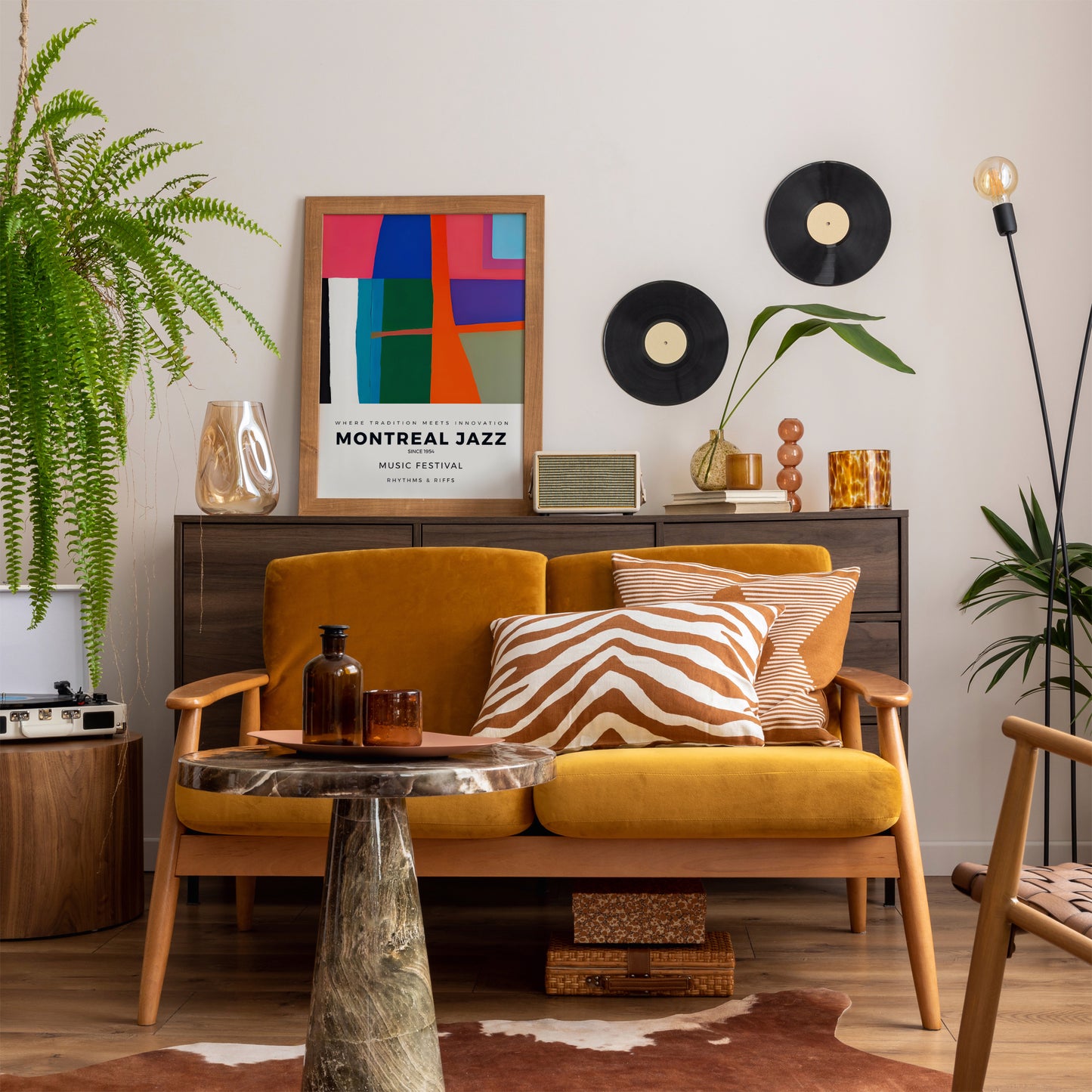 Jazz Festival Mid Century Modern Style Wall Art